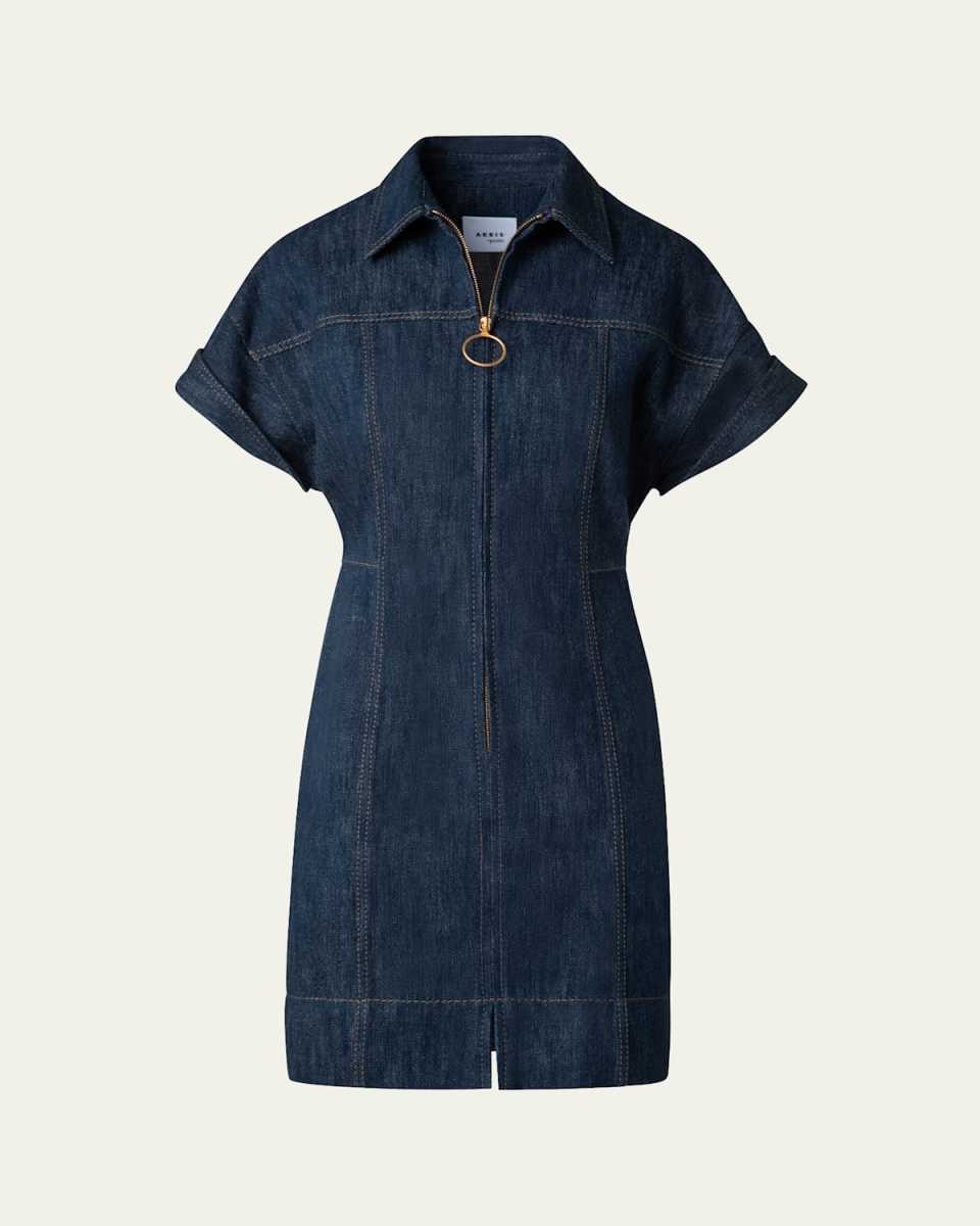 Mini Cotton Wool Denim Dress